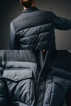 OOTO Chaqueta acolchada con bolsillos Azul marino