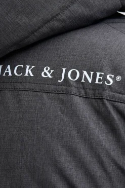 Jack & Jones Chaqueta acolchada con capucha gris Sale