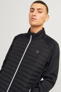 Jack & Jones Chaqueta acolchada cuello alto negro Hot