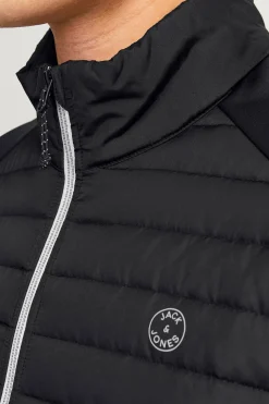 Jack & Jones Chaqueta acolchada cuello alto negro Hot