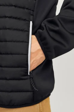 Jack & Jones Chaqueta acolchada cuello alto negro Hot