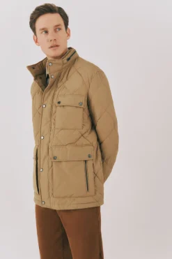 Cortefiel Chaqueta acolchada rombo Camel Outlet