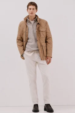 Cortefiel Chaqueta acolchada rombo Camel Outlet