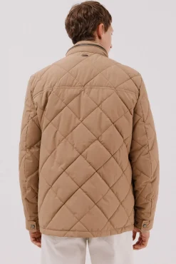 Cortefiel Chaqueta acolchada rombo Camel Outlet