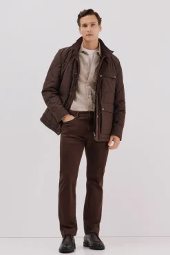 Cortefiel Chaqueta acolchada rombo Marr&oacute;n oscuro Best