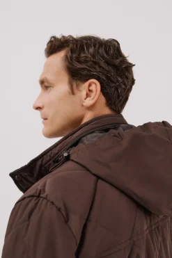 Cortefiel Chaqueta acolchada rombo Marr&oacute;n oscuro Best