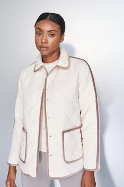 Dash and Stars Chaqueta acolchada rombos beige Best