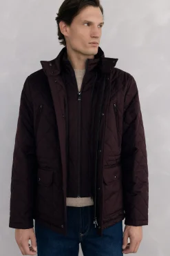 Pedro del Hierro Chaqueta acolchada rombos Burdeos Sale