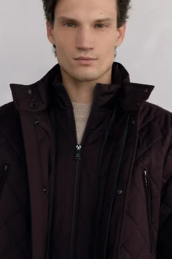 Pedro del Hierro Chaqueta acolchada rombos Burdeos Sale