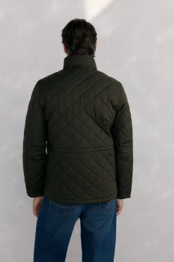 Pedro del Hierro Chaqueta acolchada rombos Verde Discount