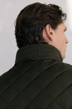 Pedro del Hierro Chaqueta acolchada rombos Verde Discount