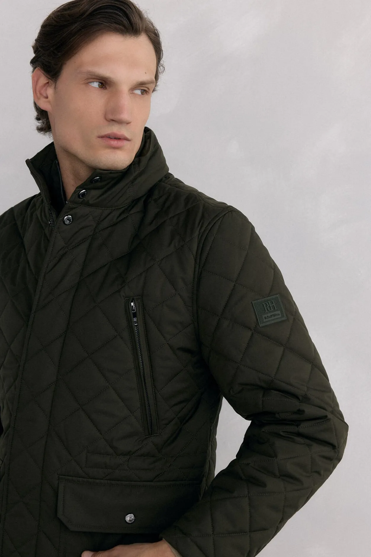 Pedro del Hierro Chaqueta acolchada rombos Verde Discount