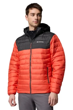 Columbia Chaqueta aislante con capucha Powder Lite™ II para hombre naranja Discount