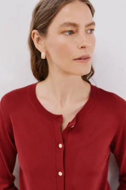 Cortefiel Chaqueta básica botones Granate Sale