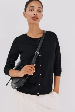 Cortefiel Chaqueta básica botones Negro Clearance