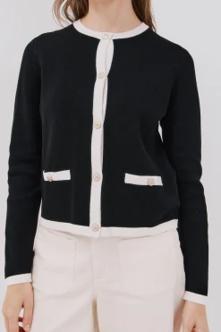 Cortefiel Chaqueta básica punto Negro Best