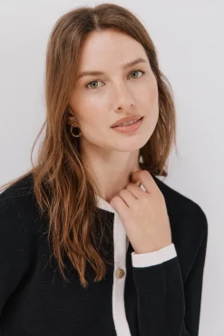 Cortefiel Chaqueta básica punto Negro Best