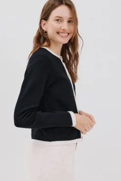 Cortefiel Chaqueta básica punto Negro Best