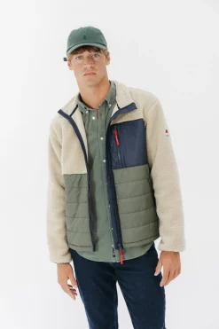 elPulpo Chaqueta combinada nylon y borreguillo Beige Best