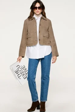 Selected Chaqueta con bolsillos frontales Marr&oacute;n Sale