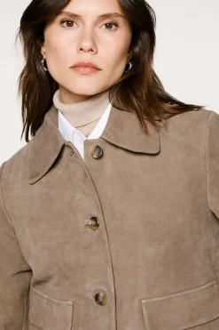 Selected Chaqueta con bolsillos frontales Marr&oacute;n Sale