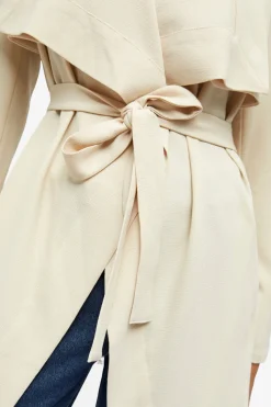 Object Chaqueta con cinturón Beige Clearance