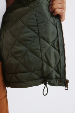 Springfield Chaqueta corta acolchada cuello pana kaki Online