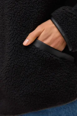 Vero Moda Chaqueta corta borrego Negro Outlet