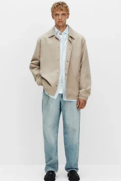 Selected Chaqueta corta con cuello confeccionada con materiales reciclados Beige Best