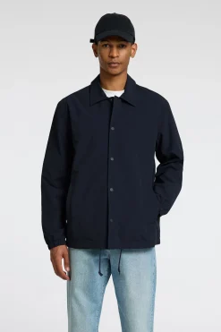 Selected Chaqueta corta con cuello confeccionada con materiales reciclados Azul marino New