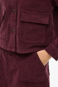 Vila Chaqueta corta de pana Morado Outlet