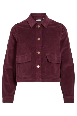 Vila Chaqueta corta de pana Morado Outlet