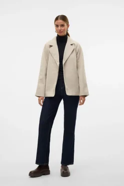 Vero Moda Chaqueta corta de paño Beige Sale