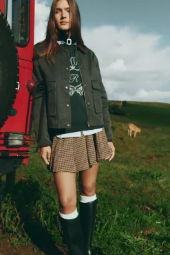 Springfield Chaqueta corta encerada kaki