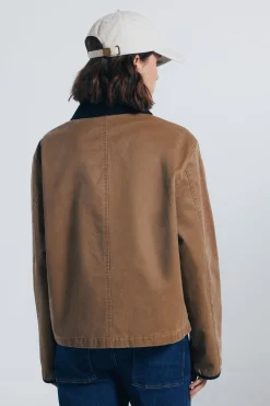 Springfield Chaqueta corta encerada beige Best