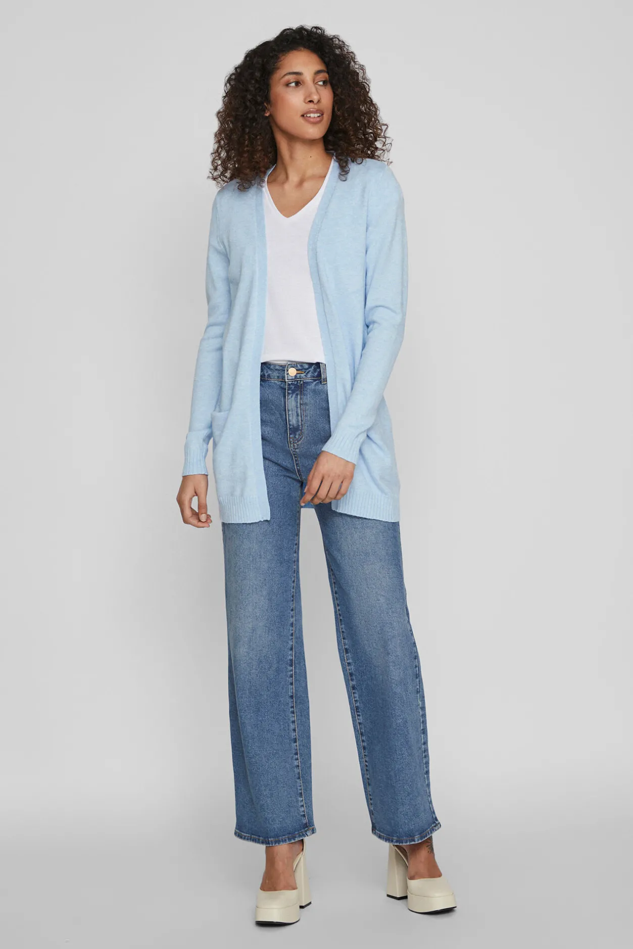 Vila Chaqueta cárdigan de punto Azul Sale