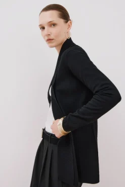 Cortefiel Chaqueta cuello chal Negro Discount