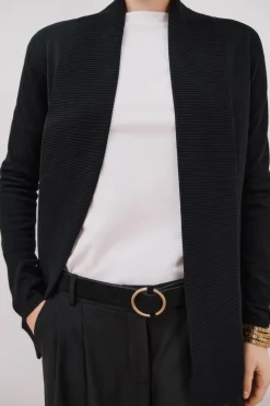 Cortefiel Chaqueta cuello chal Negro Discount