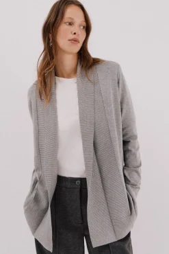 Cortefiel Chaqueta cuello chal Gris Best