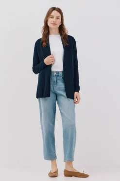 Cortefiel Chaqueta cuello chal Azul marino Sale