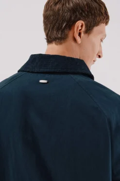 Cortefiel Chaqueta cuello combinado Azul marino New