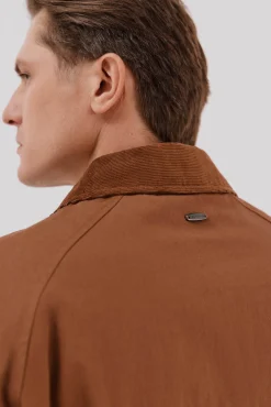 Cortefiel Chaqueta cuello combinado Marr&oacute;n Best