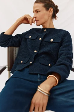 Cortefiel Chaqueta de estrucura Azul oscuro Best