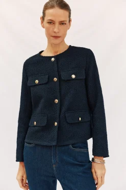 Cortefiel Chaqueta de estrucura Azul oscuro Best