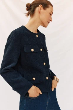 Cortefiel Chaqueta de estrucura Azul oscuro Best