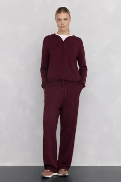 Pedro del Hierro Chaqueta de punto capucha activewear Burdeos