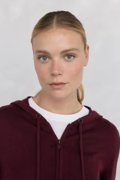 Pedro del Hierro Chaqueta de punto capucha activewear Burdeos