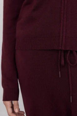 Pedro del Hierro Chaqueta de punto capucha activewear Burdeos