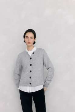 Pedro del Hierro Chaqueta de punto con detalles de ochos Gris Discount