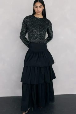 Pedro del Hierro Chaqueta de punto lentejuelas Negro Sale